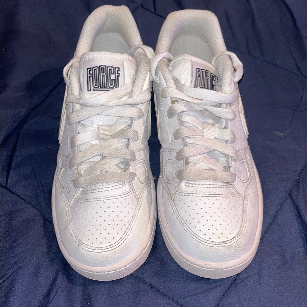 Force1 Kids White Athletic Sneakers